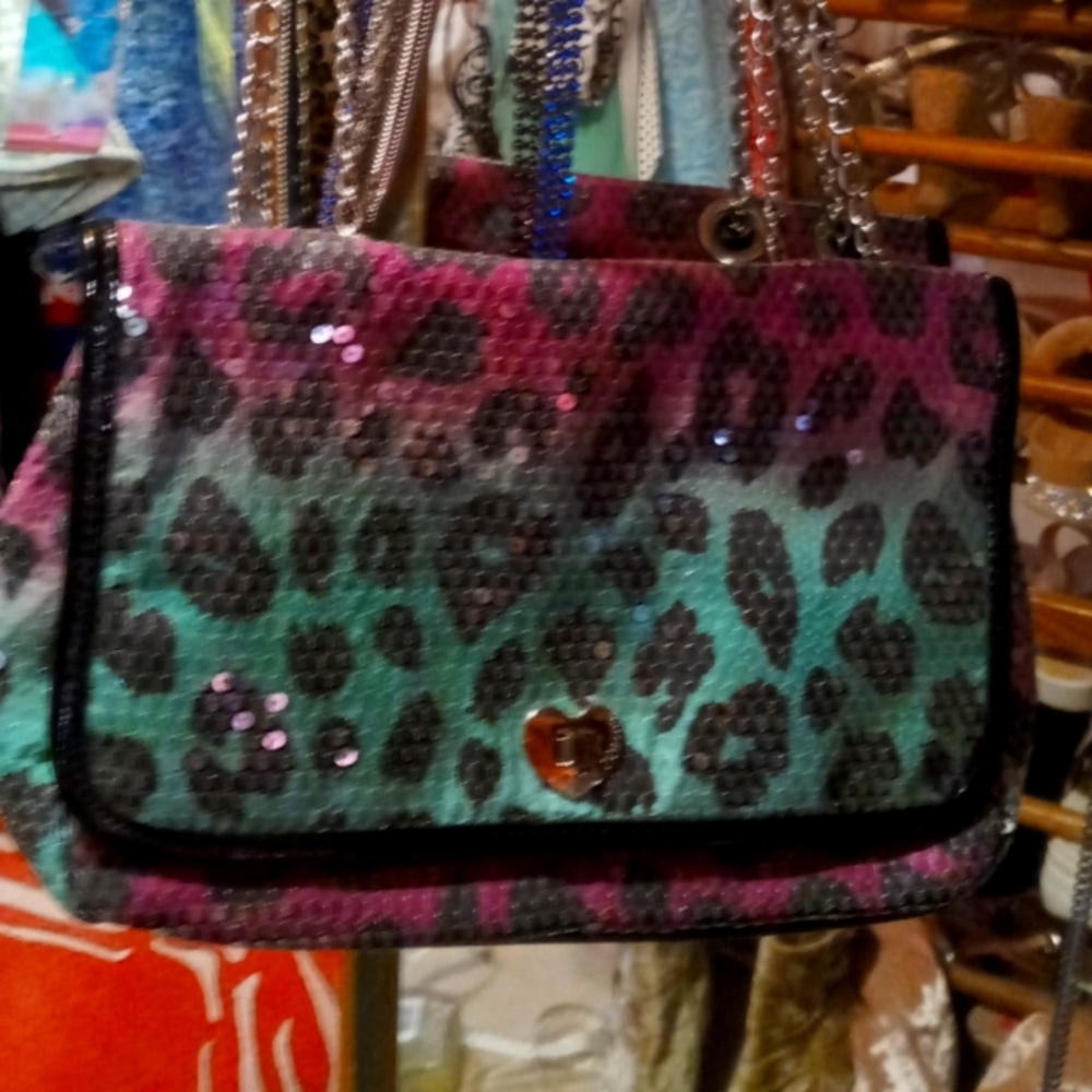 BETSEY JOHNSON Ombre Sequin purse
